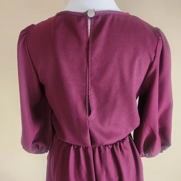 2 Hearts mock neckline sleeves 3/4 waist Belt Size Small - Picture 5 of 14